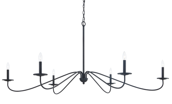 -HUNTER CHANDELIER-BLACK