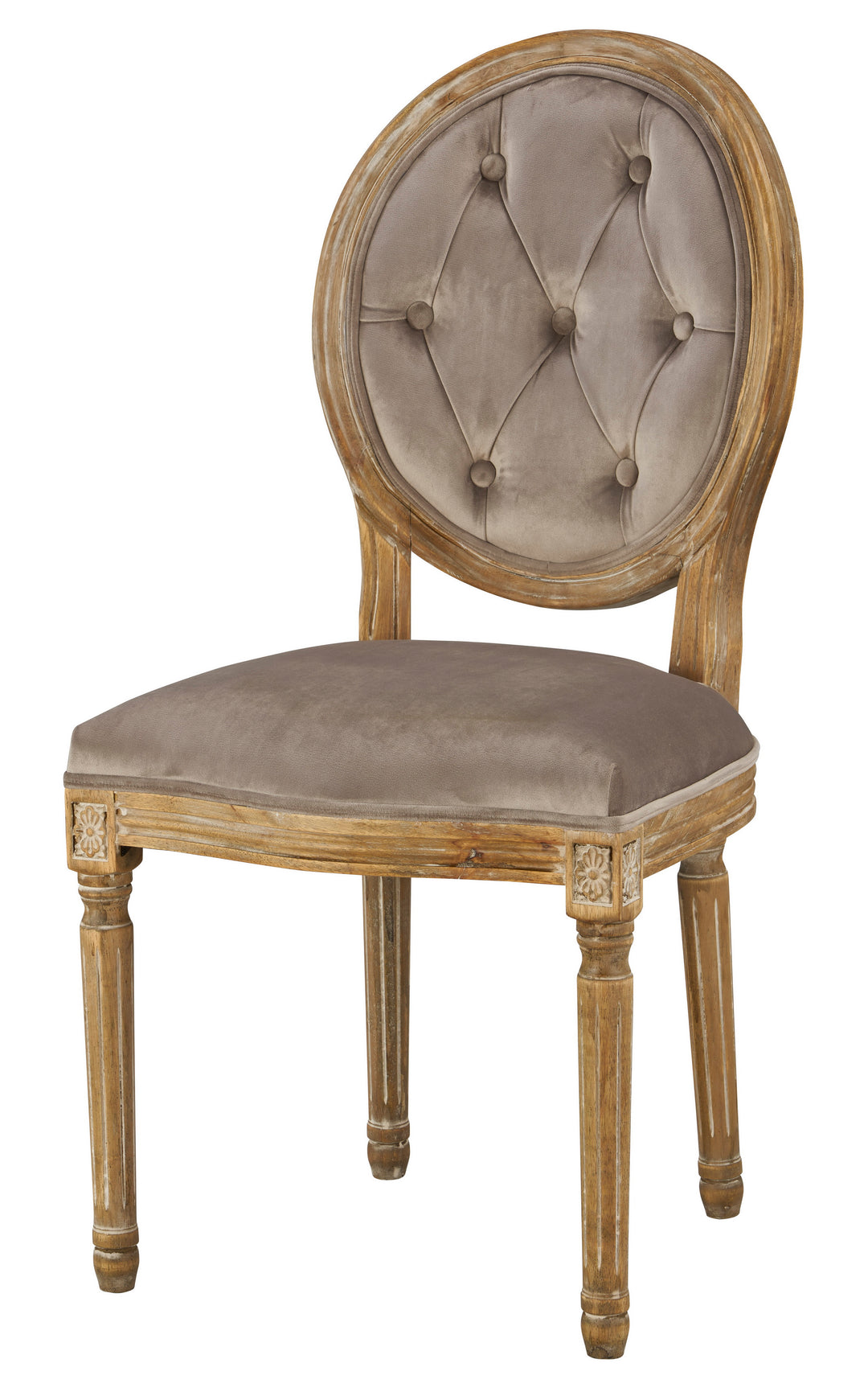 -Meg Tufted Side Chair (Chantel Ash)