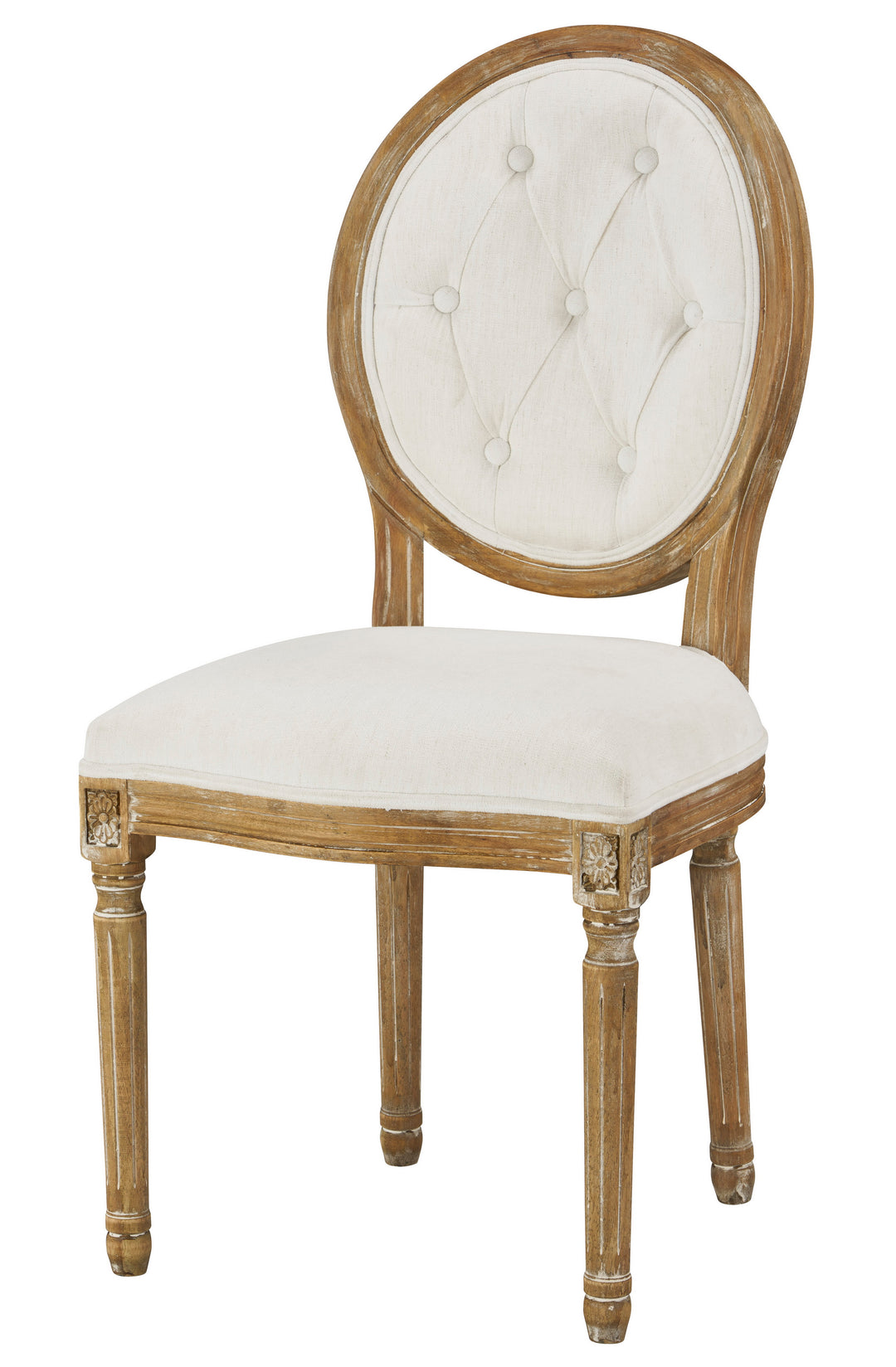 -Meg Tufted Side Chair (Washable White)