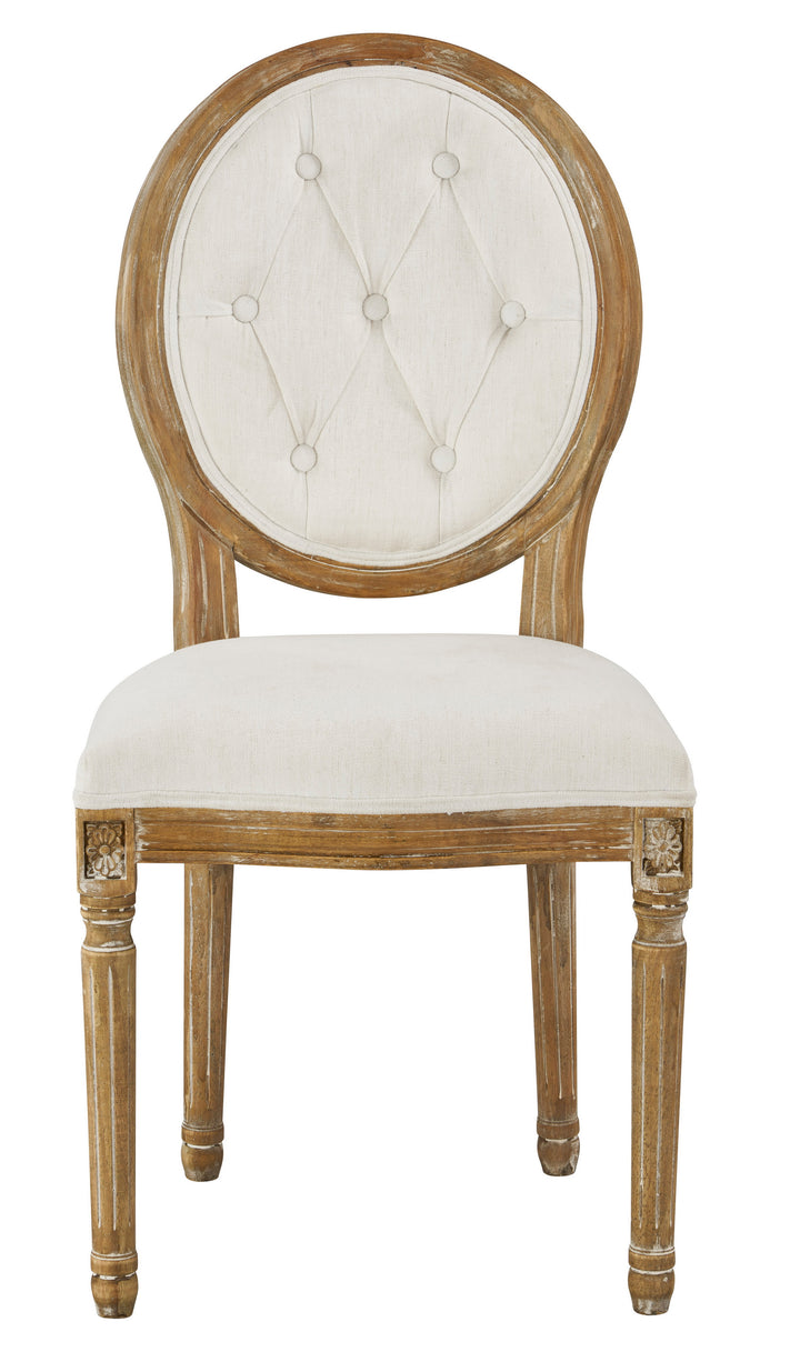 -Meg Tufted Side Chair (Washable White)