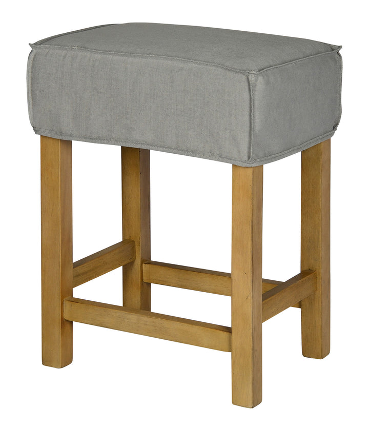 *Short Saddle Stool Slip Cover-Washable + Reversible Gray