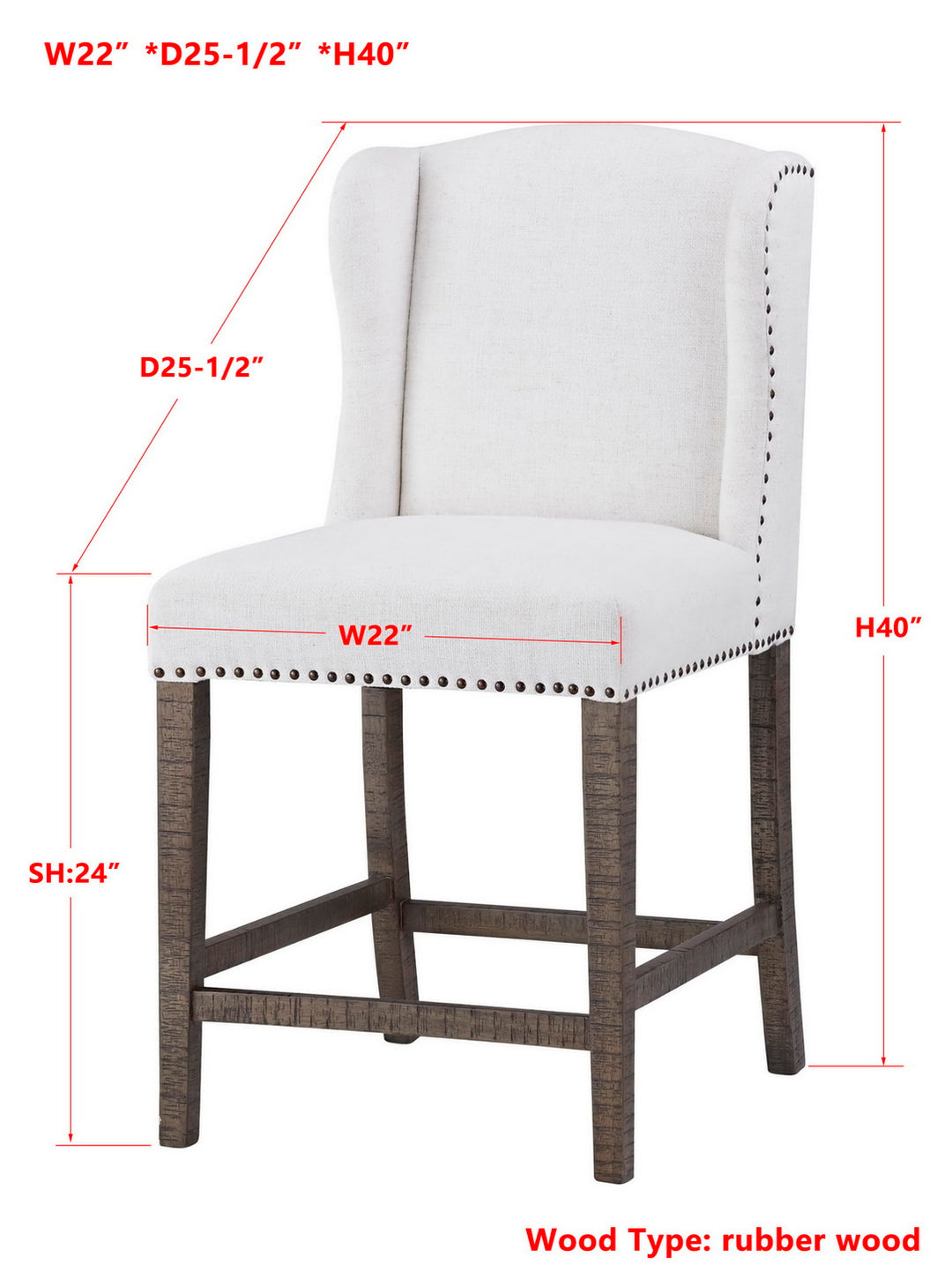 -Savannah Bar Stool 24"