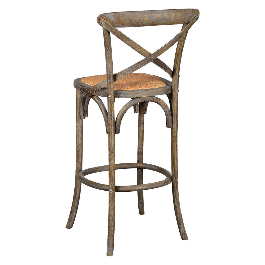 -Bennett X-Back Stool 30'' (Brown Wash)