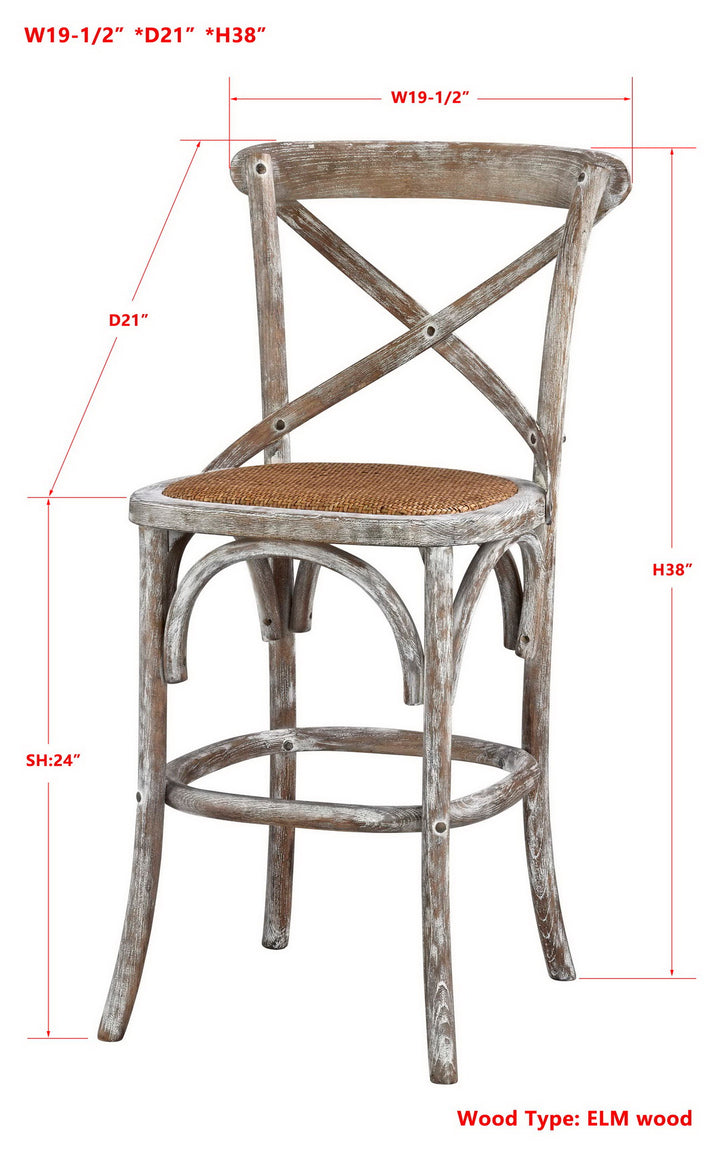 -Bennett X-Back Stool 24''