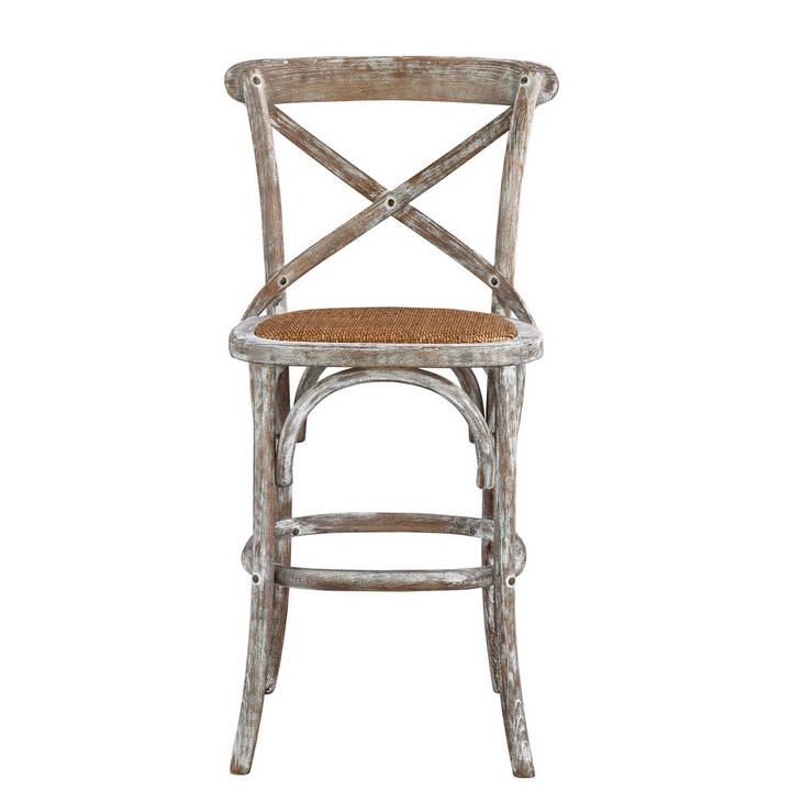 -Bennett X-Back Stool 24'' (Washed White)