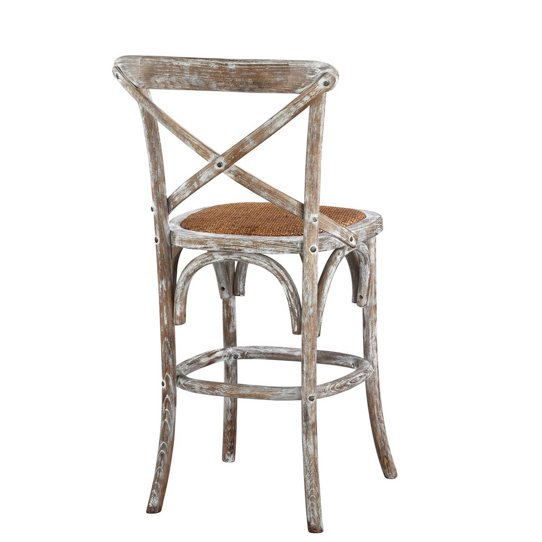 -Bennett X-Back Stool 24'' (Washed White)