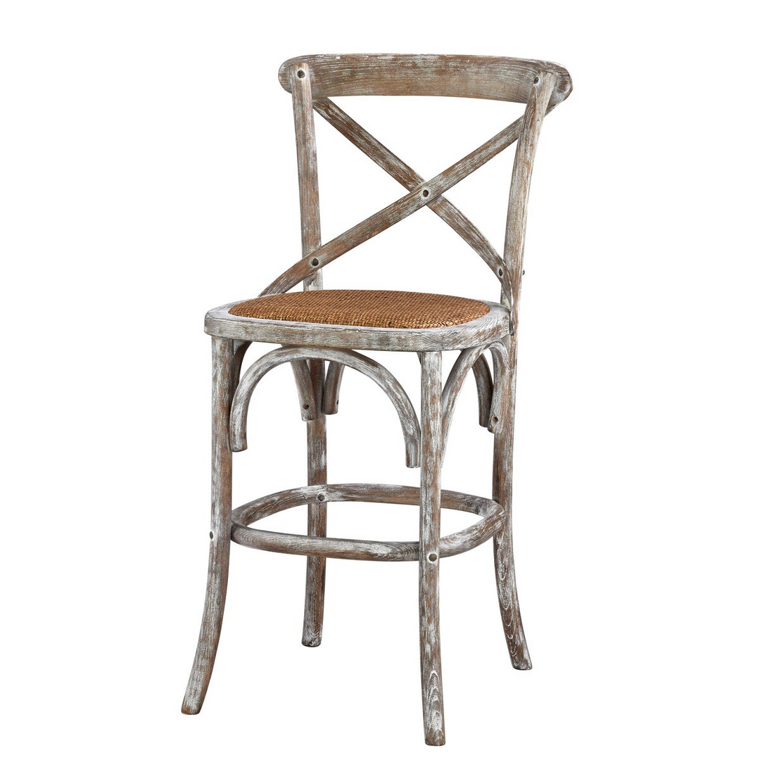 -Bennett X-Back Stool 24'' (Washed White)