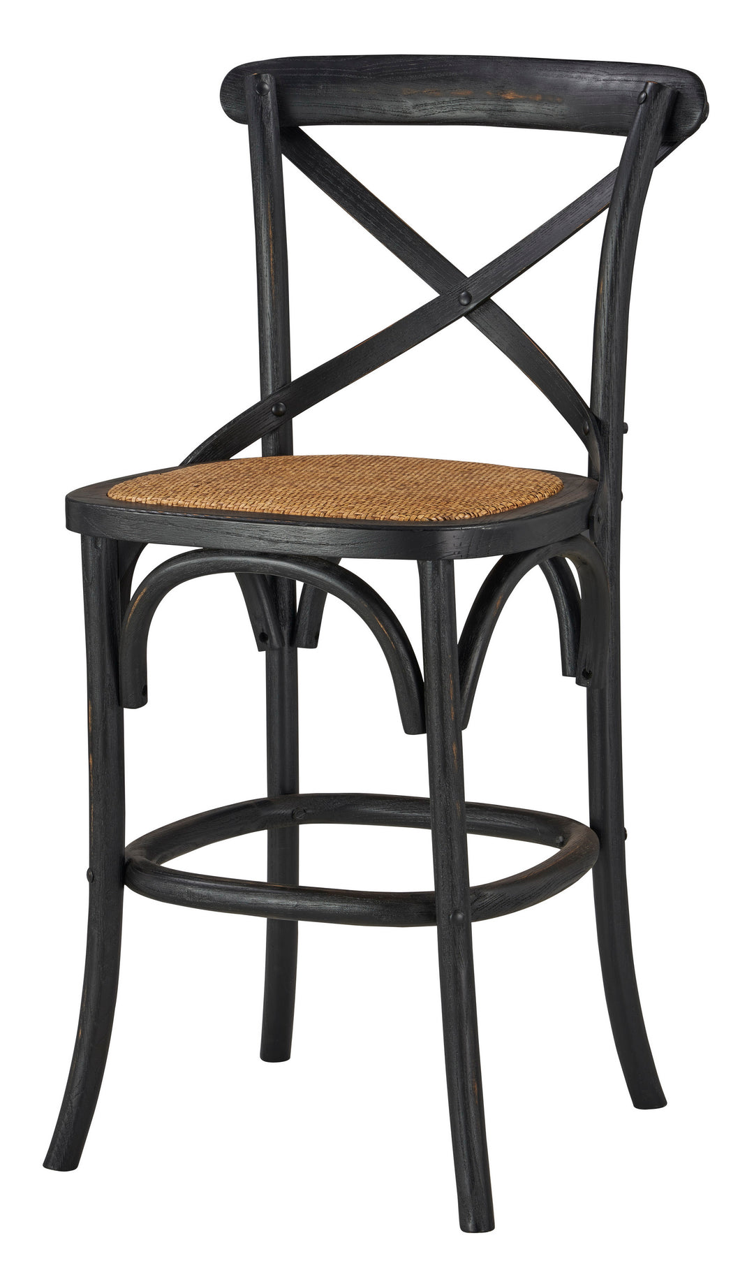 -Bennett X-Back Stool 24'' (Black)