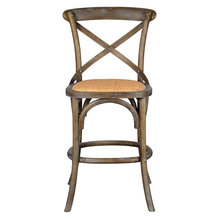 -Bennett X-Back Stool 24'' (Brown Wash)