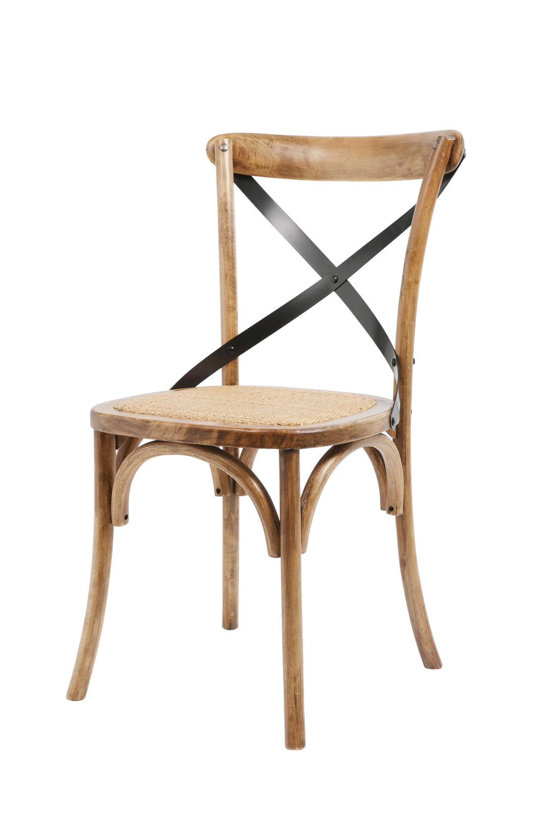 -Brody X-Back Side Chair (Medium Brown)