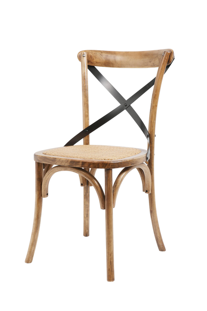 -Brody X-Back Side Chair (Medium Brown)