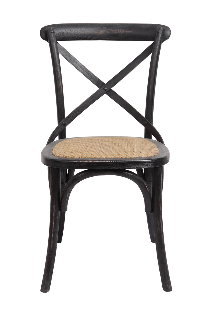 -Brody X-Back Side Chair (Black Wash)