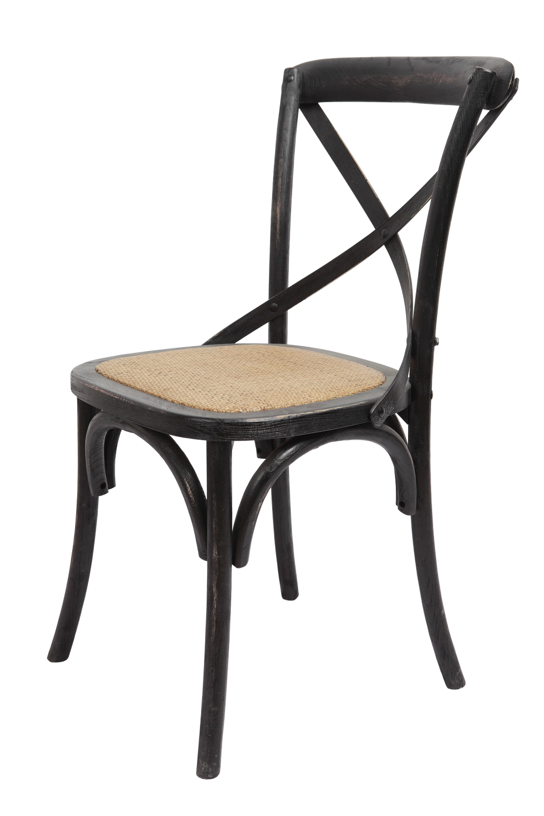 -Brody X-Back Side Chair (Black Wash)