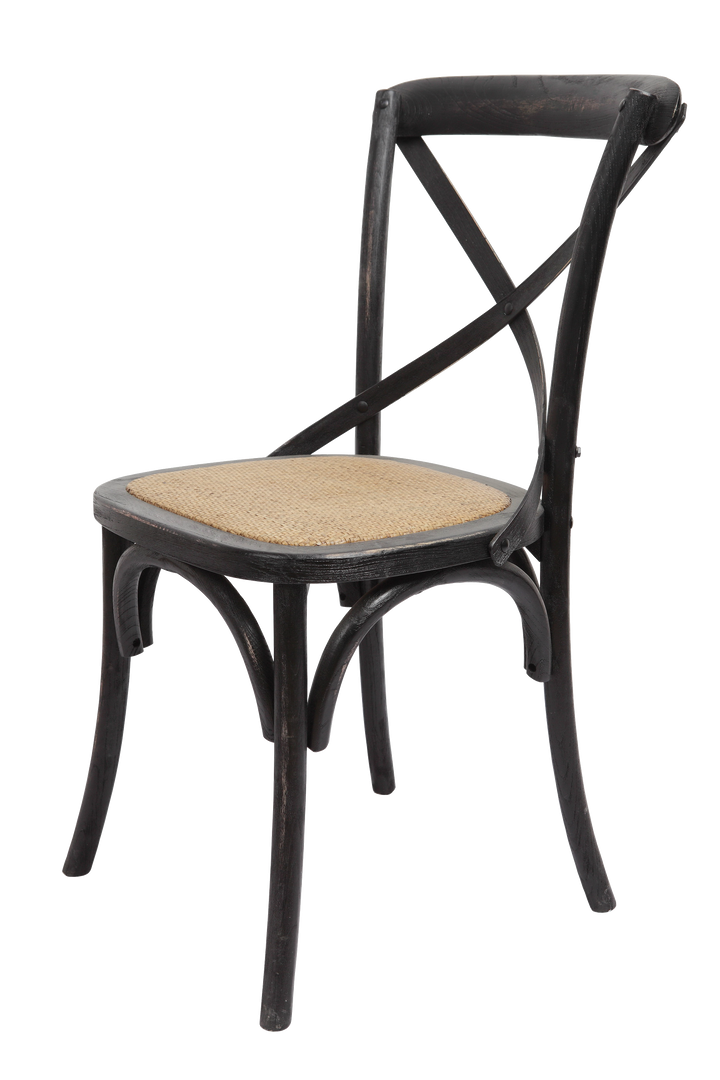 -Brody X-Back Side Chair (Black Wash)