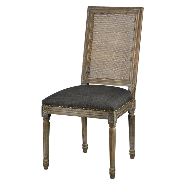 -Square Maxwell Side Chair W/ Cane(Urban Bark)