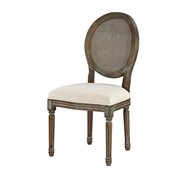 -Round Mesh Back Maxwell Side Chair (Putty)