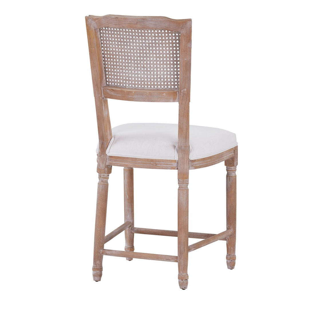 -CAMILLE COUNTER STOOL (WASHABLE WHITE)