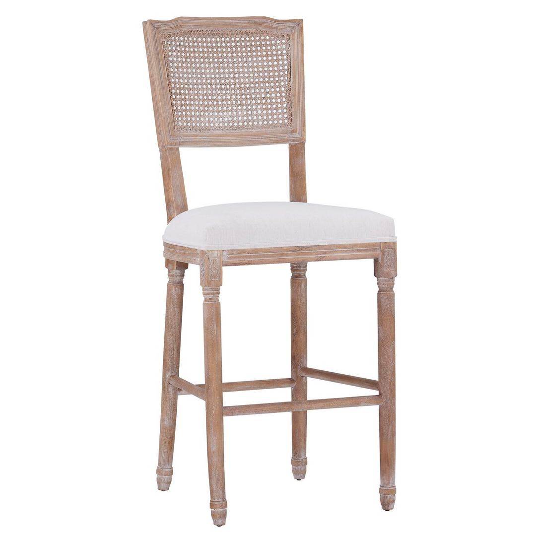 -CAMILLE BAR STOOL (WASHABLE WHITE)