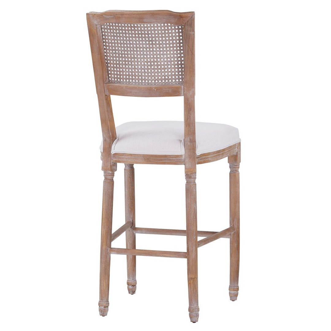 -CAMILLE BAR STOOL (WASHABLE WHITE)