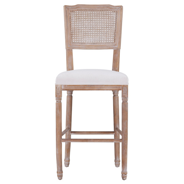 -CAMILLE BAR STOOL (WASHABLE WHITE)